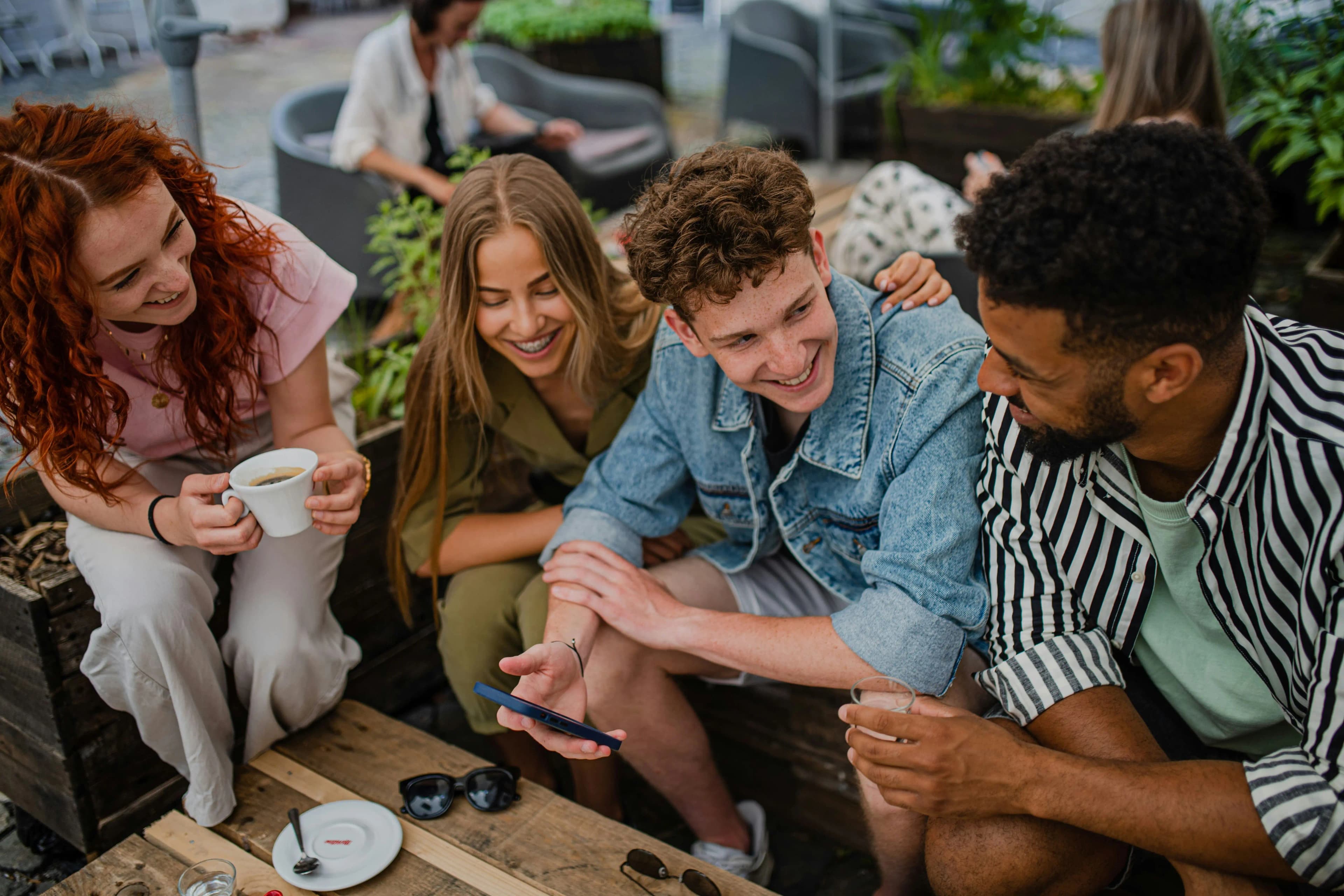 Friends sharing coffee and a conversation